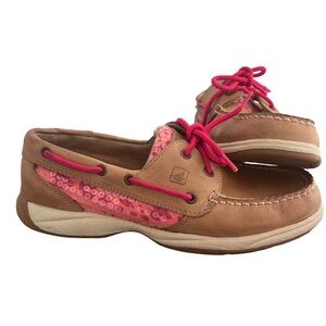 Sperry’s Top Sider Boat Shoes Pink Sequin size 7 🛥️